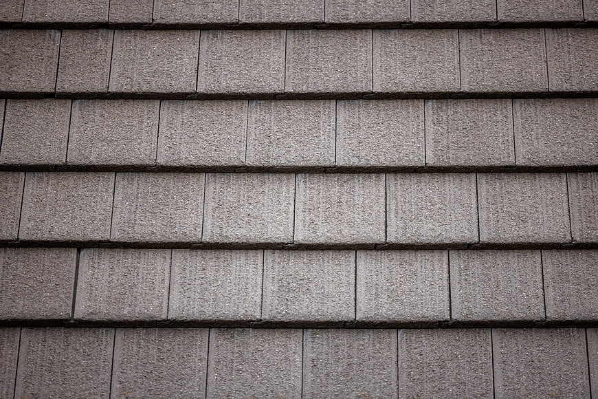 Close-up Texture of Grey Roof Shingles