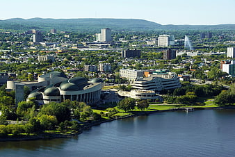 Aerial View of Quebec City and National Assembly Building