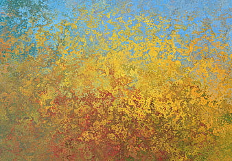 Abstract textured background with yellow, blue, and red grunge pattern