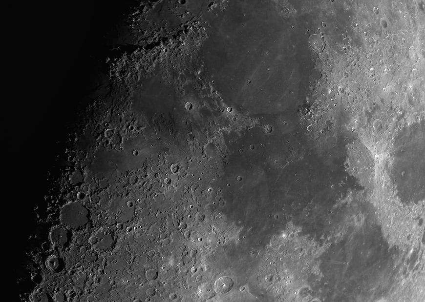High-Resolution Lunar Surface Craters and Terrain