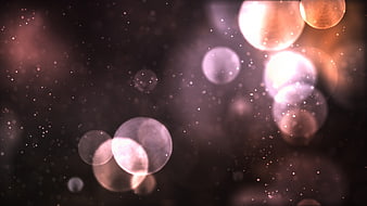 Abstract Bokeh Background with Warm Pink and Gold Lights