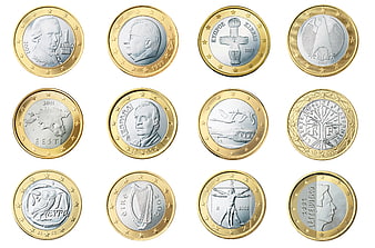 Collection of Twelve European Euro Coin National Sides