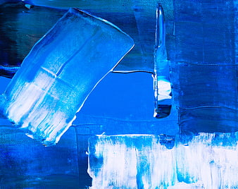 Abstract Blue Acrylic Paint Texture Close Up