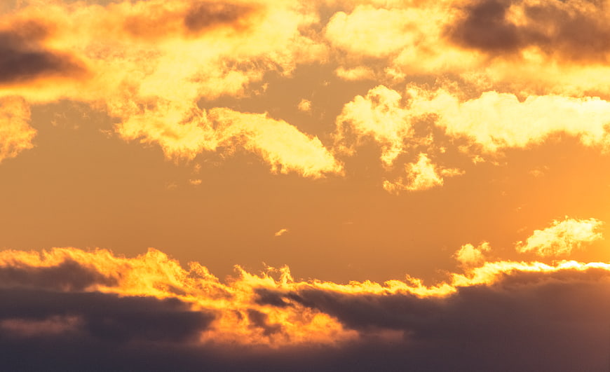 Dramatic Golden Sunset Clouds Sky Background