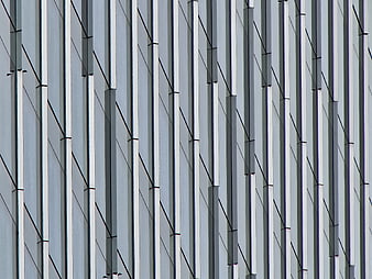 Abstract Modern Building Facade with Vertical Lines