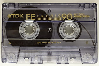 Vintage TDK Cassette Tape on White Background