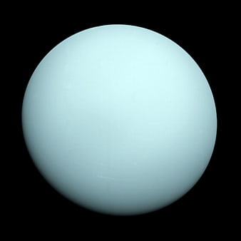 Uranus planet in space with pale blue atmosphere