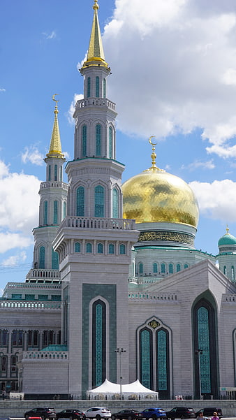 Kazan Cathedral Mosque with Golden Dome and Minarets