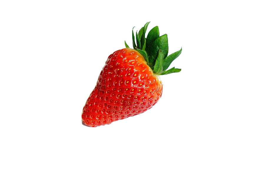 Fresh Red Strawberry Isolated on White Background