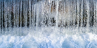 Frozen Waterfall Ice Texture Close Up