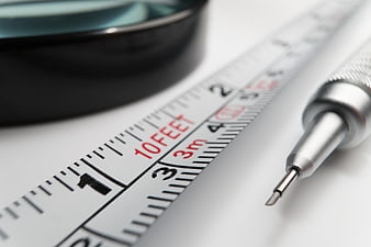 Macro Measuring Tape With Precision Screwdriver And Magnifying Glass