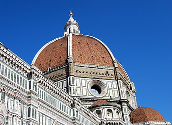 Florence Cathedral Dome Against Blue Sky