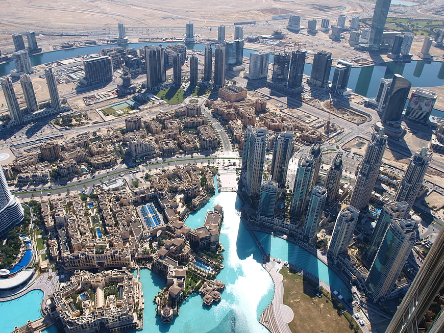 Aerial View of Dubai Marina and Jumeirah Bay Island