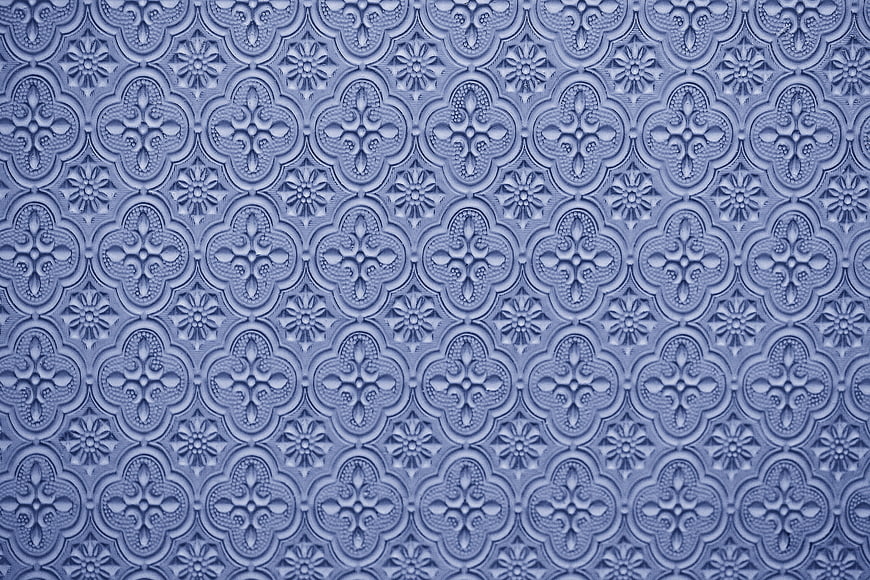 Blue Ornamental Glass Pattern Texture