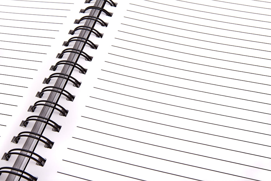 Blank Spiral Notebook with Lined Pages