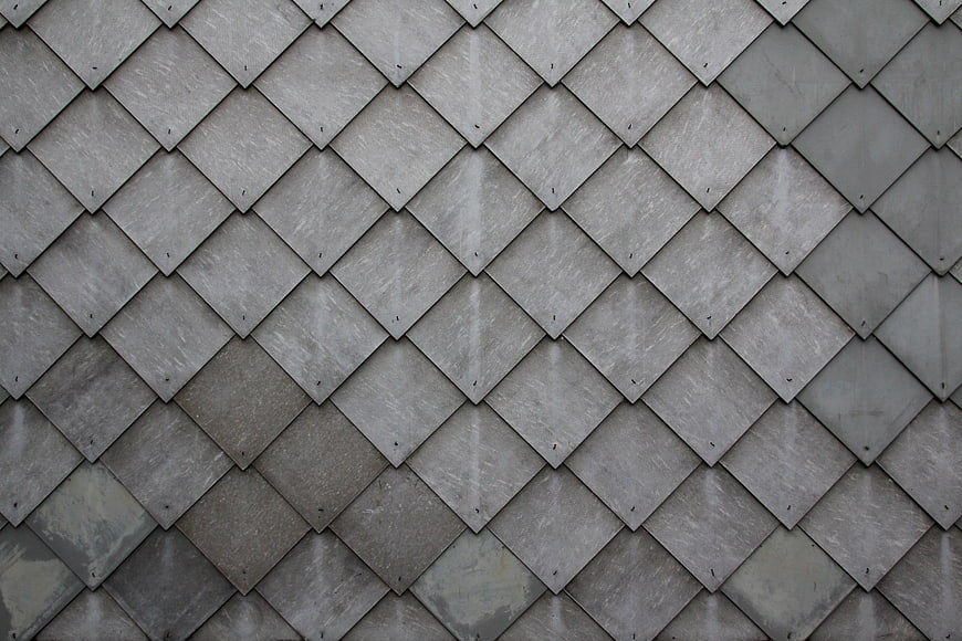 Gray Diamond Slate Shingle Pattern Texture Background