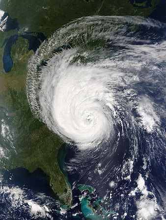 Satellite view of Hurricane Isabel approaching the US East Coast