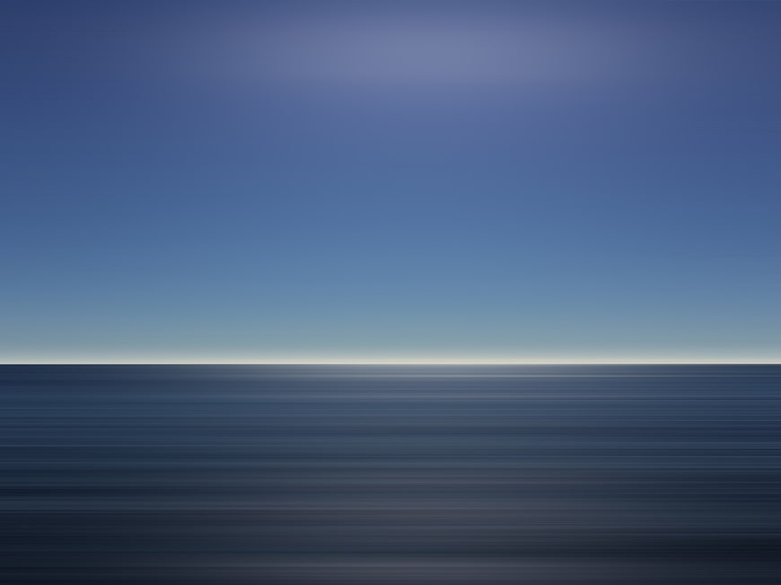 Minimalist Blue Ocean Horizon with Smooth Water Texture