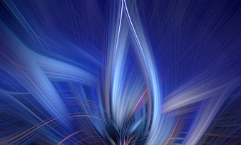 Abstract Blue Light Streaks Digital Art Background