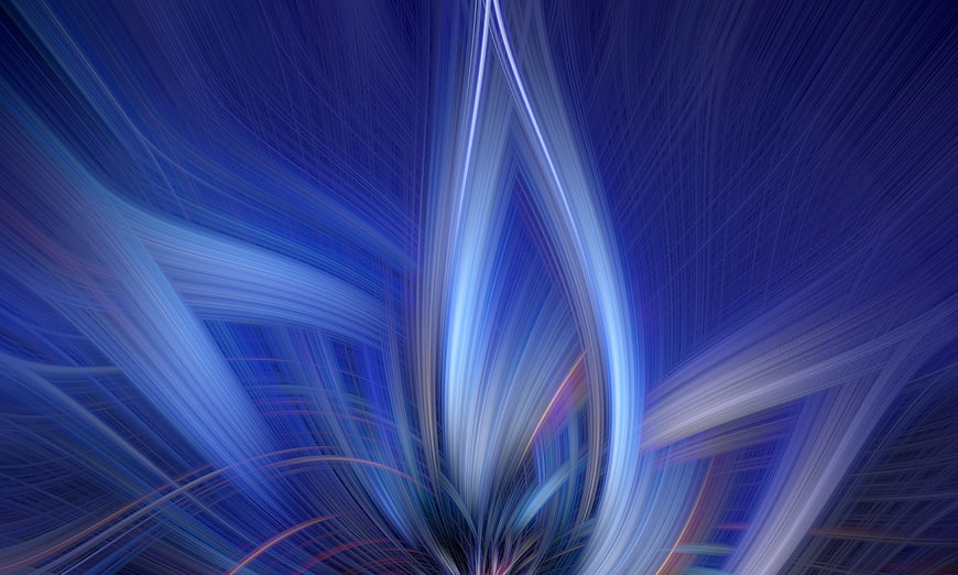 Abstract Blue Light Streaks Digital Art Background