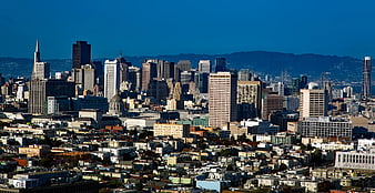San Francisco Skyline with Transamerica Pyramid and Bay Bridge