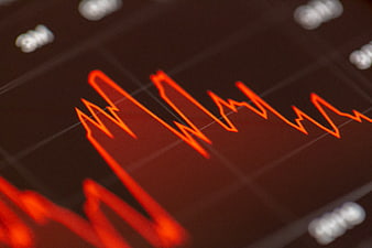 Red Stock Market Chart Showing Volatile Financial Trends