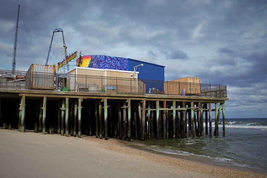 Seaside Heights Pier Construction and Ocean View