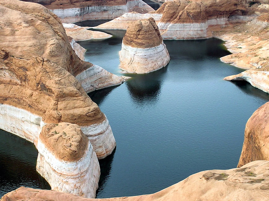 Canyon Lake with Distinctive White Water Lines