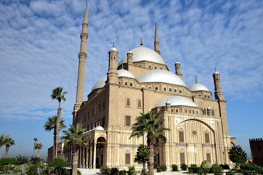 Muhammad Ali Mosque Exterior Architecture In Cairo Egypt