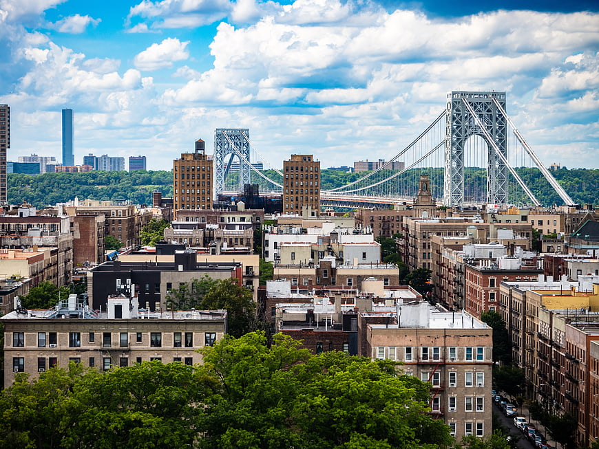 New York City Skyline with George Washington Bridge