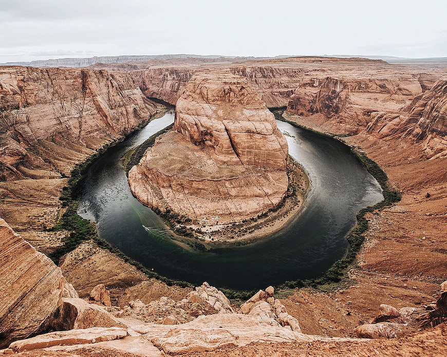 Horseshoe Bend Colorado River Canyon Landscape
