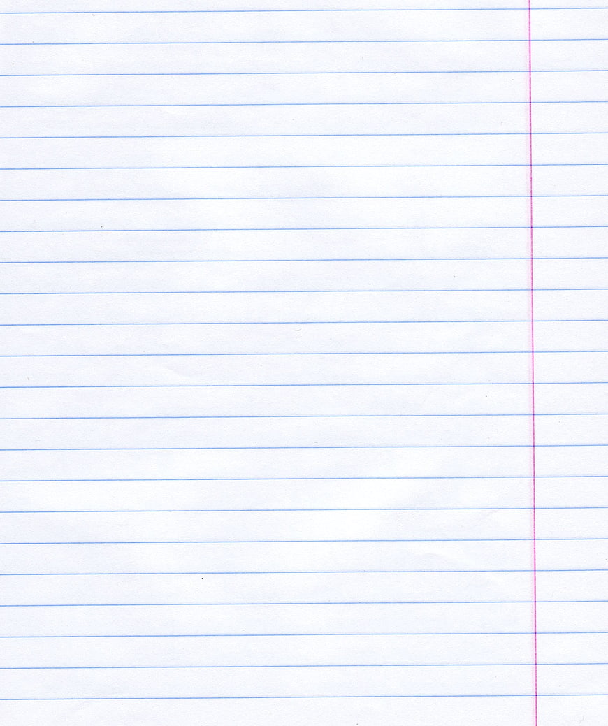 Blank Lined Notebook Paper Background with Red Margin
