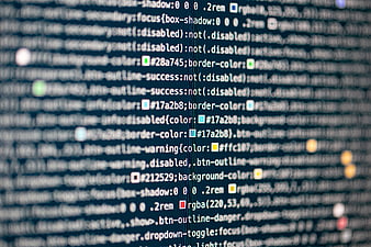 Close-up of CSS code on a computer screen