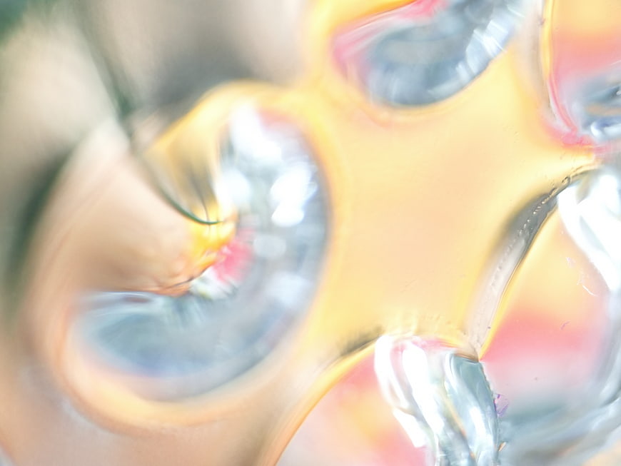 Abstract Bokeh Background with Yellow and Pink Bubbles