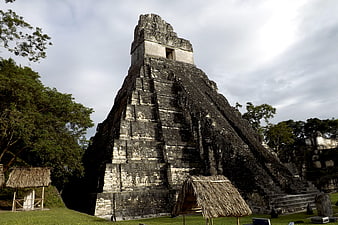 Ancient Mayan Temple Ruins in Tikal, Guatemala