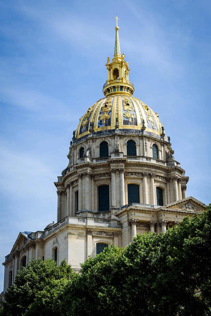 Golden Dome of Les Invalides Cathedral in Paris