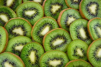 Fresh Sliced Kiwi Fruit Pattern Close Up