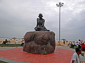 Mahatma Gandhi Statue at Udupi Beach, India