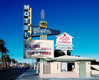 Yucca Motel and Little Chapel of the Flowers in Las Vegas