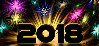 2018 New Year Fireworks Celebration Background