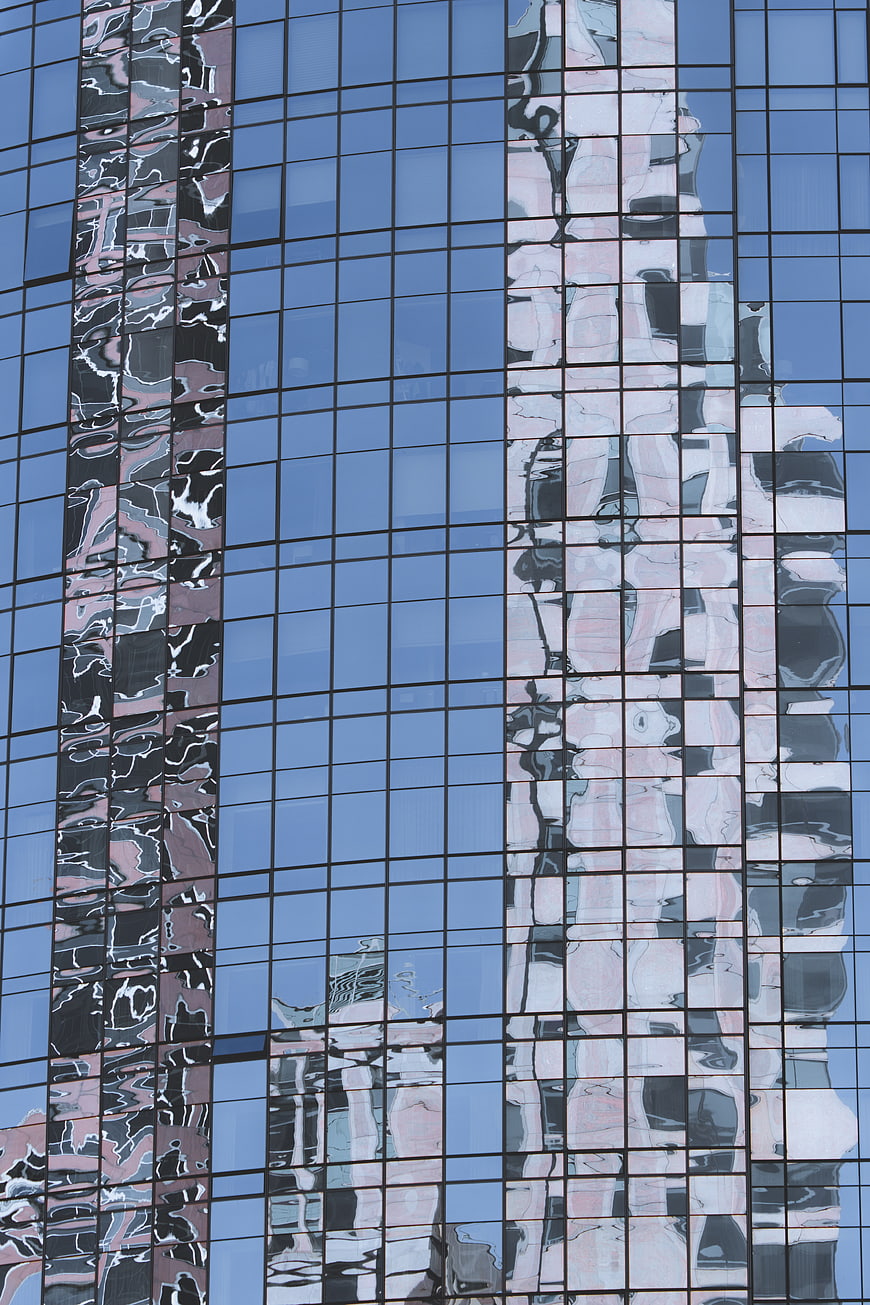 Abstract Glass Building Reflections Urban Architecture
