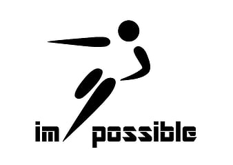 Black abstract soccer player logo with text in possible on white background
