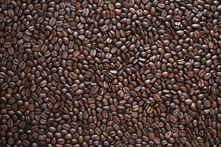Full Frame Texture of Roasted Coffee Beans