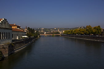 Scenic View of Adige River in Verona, Italy