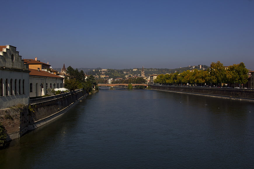 Scenic View of Adige River in Verona, Italy