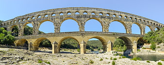 Pont du Gard Roman Aqueduct in Southern France
