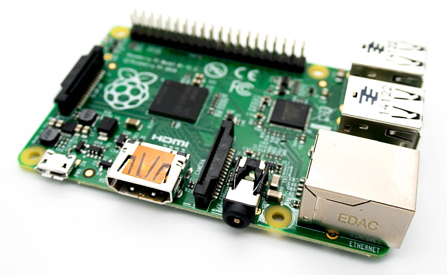 Raspberry Pi Model B Single Board Computer Close-Up