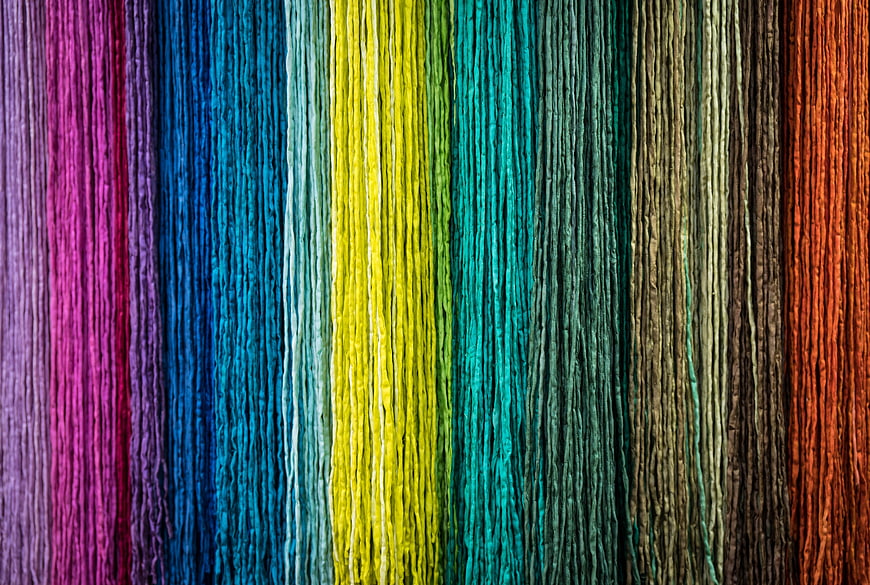 Colorful Textured Rope Strands Background Pattern
