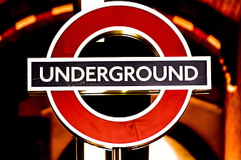 London Underground Sign at Night