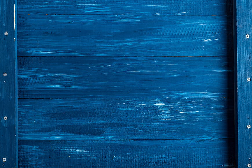 Blue Painted Wooden Planks Texture Background